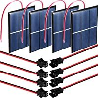 RUNCCI-YUN 4pcs 1.5V 0.65W 60X80mm Micro Mini Células de Panel Solar ，policristalino-De Epoxy Panel Solar-portátil-para…